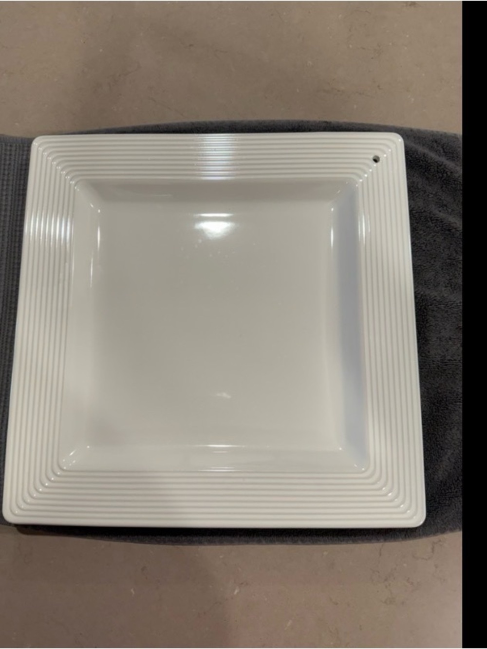 Nora Fleming: pinstripes square platter 13x13